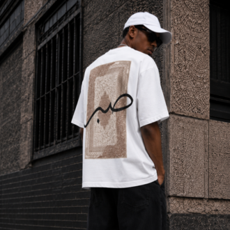 KORYN Sabr Beyaz Oversize Erkek T-Shirt