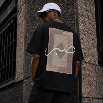 KORYN Sabr Siyah Oversize Erkek T-Shirt