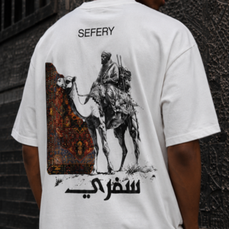 KORYN Sefery Beyaz Oversize Erkek T-Shirt