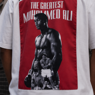 KORYN Muhammad Ali Beyaz Oversize Erkek T-Shirt