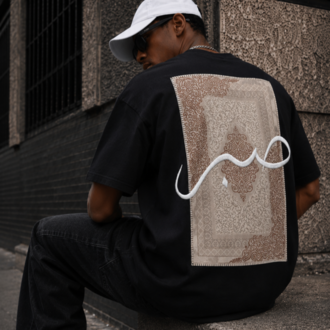 KORYN Sabr Siyah Oversize Erkek T-Shirt