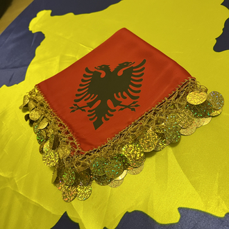 Sarı Püsküllü Arnavut Mendili
