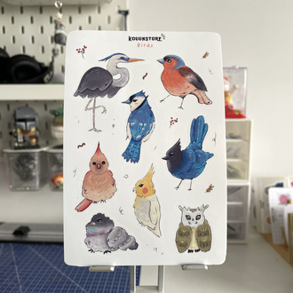 Kuşlar sticker sayfası