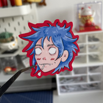 2-D tekli sticker