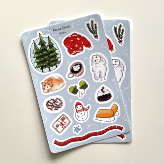 Kış sticker sayfası 2