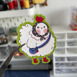 Tavuk tekli sticker