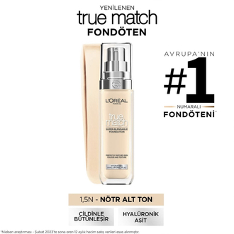 Loreal Paris True Match Bakım Yapan Fondöten 1.5N
