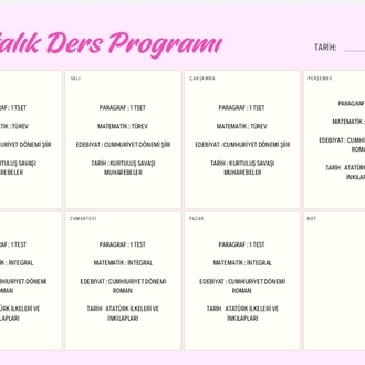 3 ayda tyt + ayt eşit ağırlık bitirme programı