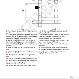 VATANDAŞLIK PDF BULMACA