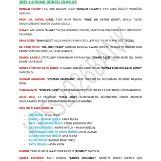 GÜNCEL OLAYLAR PDF NOTU