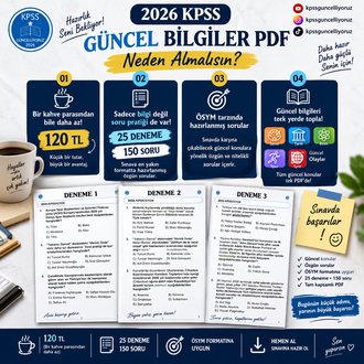 2026 KPSS Güncel Bilgiler Çıkabilecek Sorular - 25 Deneme