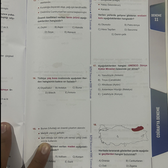 15 erli DİJİTAL (PDF) Coğrafya Denemesi ( Kitap Değil )