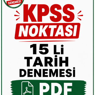 KPSS / AGS 15 Li Tarih Denemeleri PDF / DİJİTAL ( Kitap Değil )