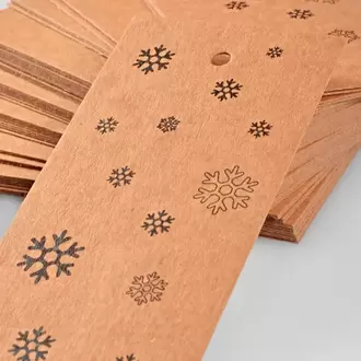 Kar Taneleri Desenli Kraft Ürün – Paket – Ambalaj Etiketi