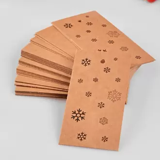 Kar Taneleri Desenli Kraft Ürün – Paket – Ambalaj Etiketi