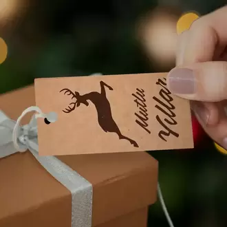 Mutlu Yıllar Temalı Kraft Ürün – Paket – Ambalaj Etiketi