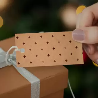Artı Desenli Kraft Ürün – Paket – Ambalaj Etiketi