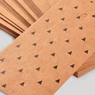 Üçgen Desenli Kraft Ürün – Paket – Ambalaj Etiketi
