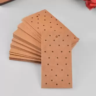 Yıldız Temalı Kraft Ürün Paket Ambalaj Etiketi