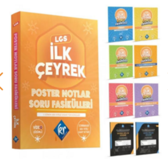LGS İlk Çeyrek Poster Notlar Soru Fasikülleri (1. Çeyrek) KR Akademi Yayınları