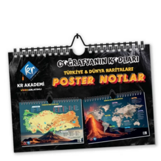 Coğrafyanın Kodları Türkiye ve Dünya Duvar Haritaları Poster Notlar