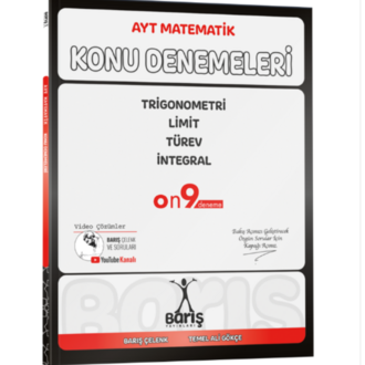 Barış Yayınları AYT Matematik Trigonometri Limit Türev İntegral Konu Denemeleri