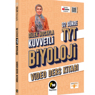 Dilek Hocayla 32 Günde TYT Biyoloji Video Ders Kitabı F10 Yayınları