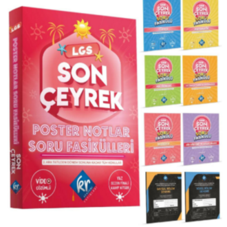 LGS Son Çeyrek Poster Notlar Soru Fasikülleri (4. Çeyrek) KR Akademi Yayınları