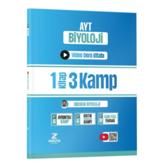 Zeduva Yayınları Biosem AYT Biyoloji 1 Kitap 3 Kamp Video Ders Kitabı