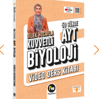 Dilek Hocayla 50 Günde AYT Biyoloji Video Ders Kitabı F10 Yayınları