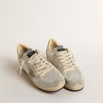 Golden Goose Women’s Ball Star with Swarovski crystals and gray suede star ( Premıum )