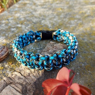 Mavi Kırçıllı Paracord Bileklik
