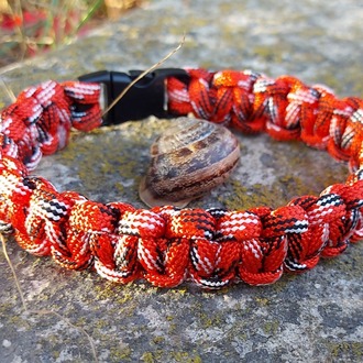 Kırmızı Kırçıllı Paracord Bileklik