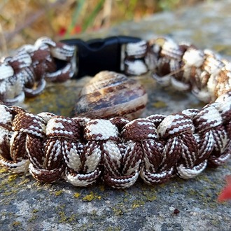 Kahverengi Kamuflaj Paracord Bileklik