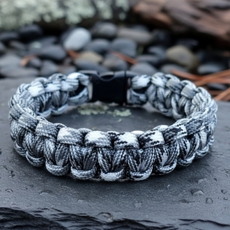 Siyah Kırçıllı Paracord Bileklik