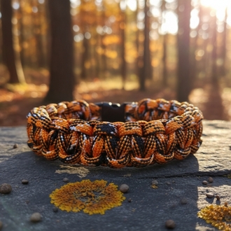Turuncu Kırçıllı Paracord Bileklik