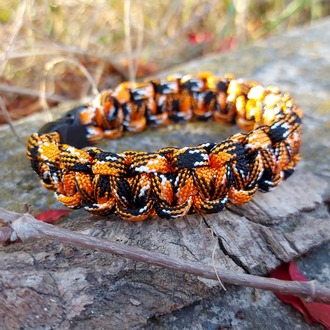 Turuncu Kırçıllı Paracord Bileklik