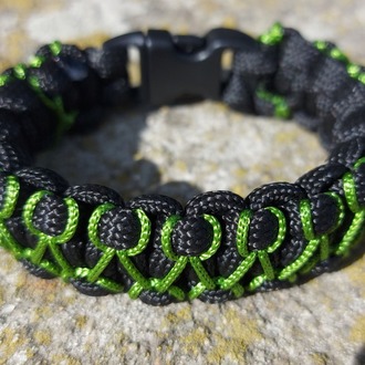 Siyah & Yeşil Zincir Paracord Bileklik