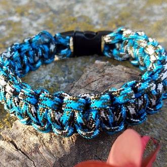 Mavi Kırçıllı Paracord Bileklik