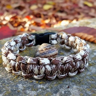 Kahverengi Kamuflaj Paracord Bileklik