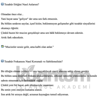 TEZAHÜRLERİM NEDEN GERÇEKLEŞMİYOR? FREKANSIMI NASIL YÜKSELTİRİM VE ENERJİ İLE HİZALARIM?