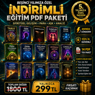 14 ADET EĞİTİM PDF ile kendi dönüşümünü başlatma fırsatı