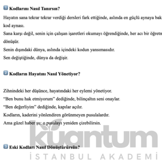 BİLİNÇALTI KODLARIMI NASIL TESPİT EDERİM VE NASIL DÖNÜŞTÜRÜRÜM?