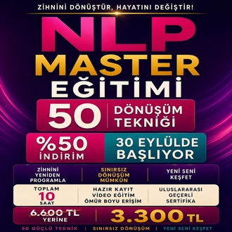 TEKNİKLERLE NLP MASTER EĞİTİMİ ( HAZIR KAYIT )