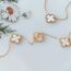 Marka Model Yonca Bileklik Set (Beyaz-Gold) 