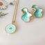 Mint Yeşili Kolye Küpe Set