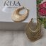 Çelik Vintage Oval Plaka Küpe