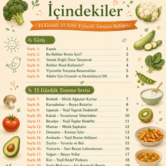 15 Günde 15 Yeni Yiyecek Tanıma Rehberi-Yemek Seçen Çocuklara Dair