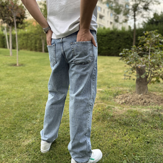Premium Kot Mavi Baggy Pantolon