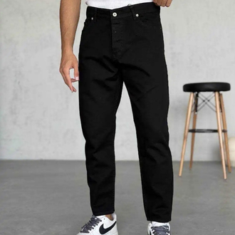 Premium Likralı Kot Regular Siyah Pantolon 